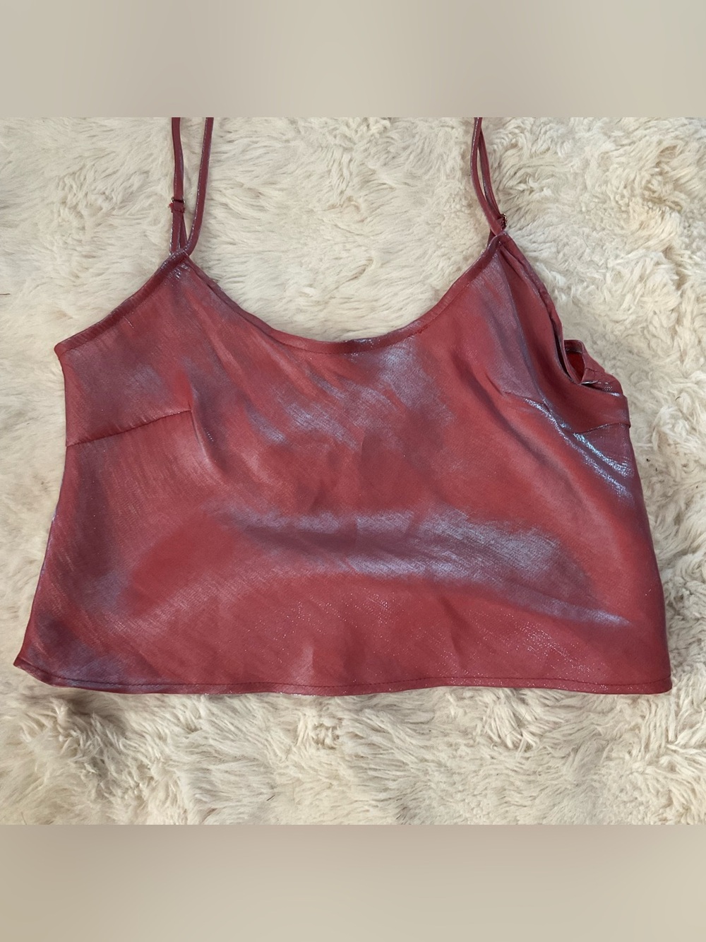Vrg Grl Iridescent Pink Satin Halter Tank Top, size 8 (US 4), Australian brand